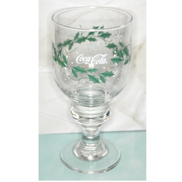 Set Of 5 Coca Cola Goblets Christmas Design Home Dining Drinkware - Picture 2 of 4